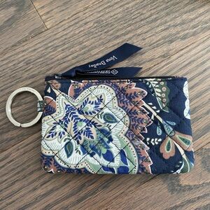 Vera Bradley Quilted Floral Zip Keychain Pouch